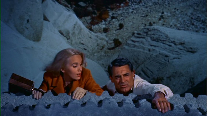 The Mount Rushmore sequence in North by Northwest