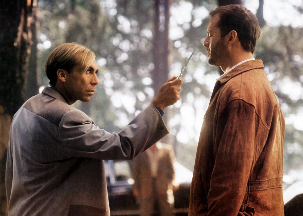 THE LAST BOY SCOUT, from left: Taylor Negron, Bruce Willis, 1991. ©Warner Brothers